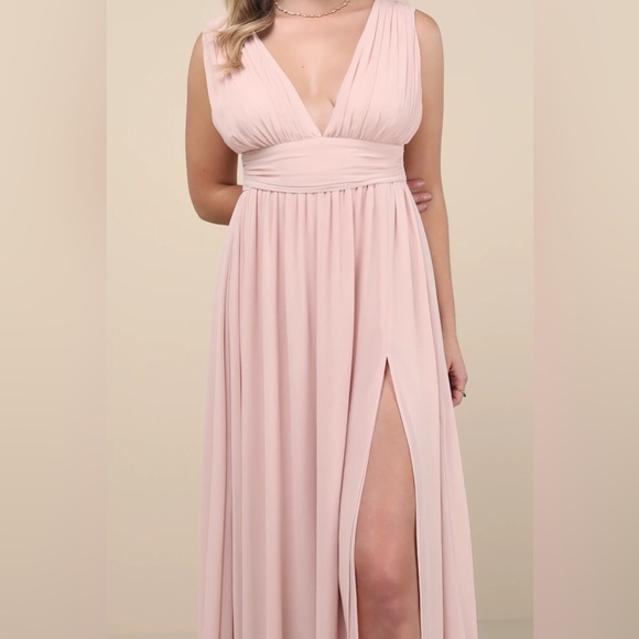 LULU’S Heavenly Hues Blush Maxi Dress - Picture 4 of 8